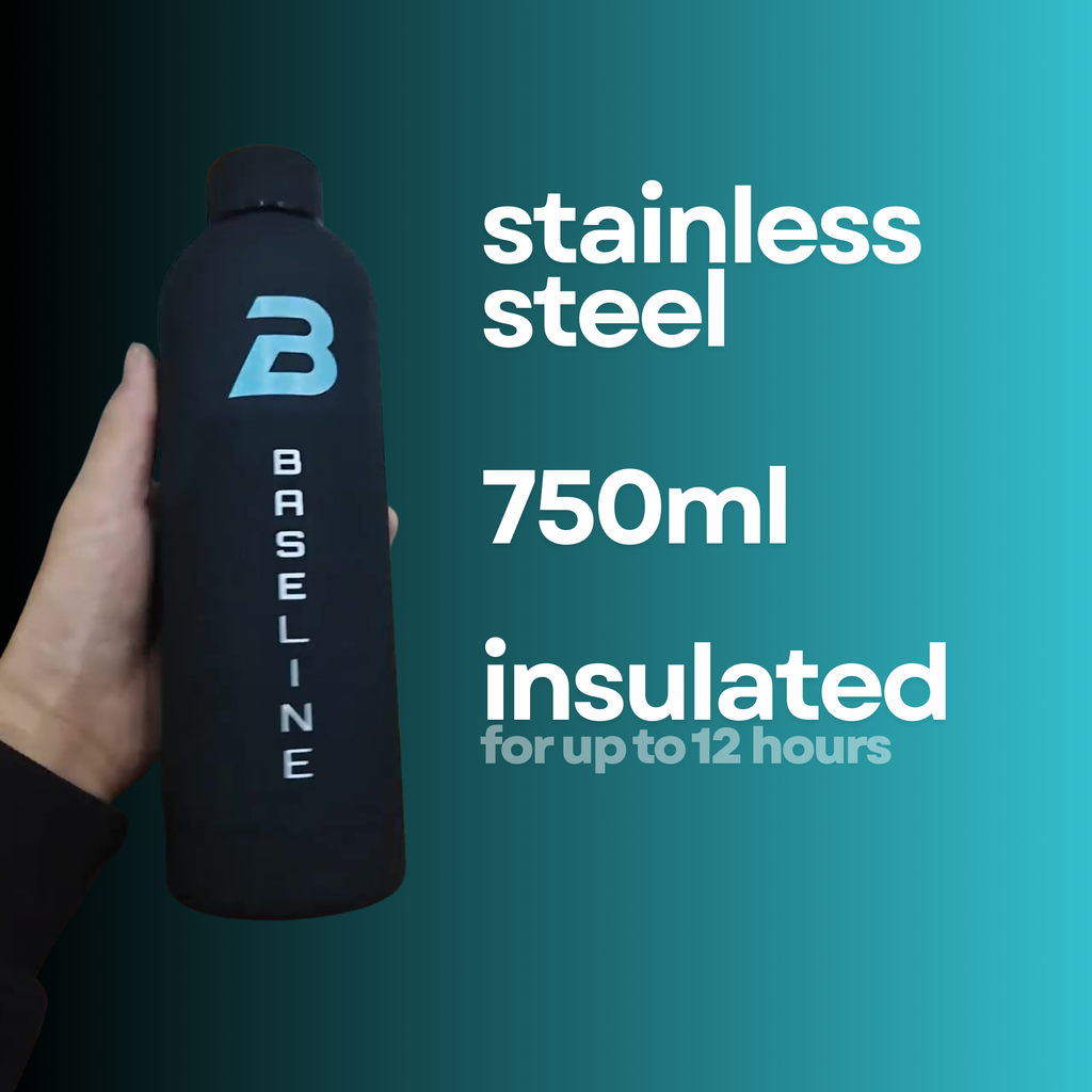 BASELINE Stainless Steel Vacuum Flask Insulated Sports Water Bottle 750ml WHITE