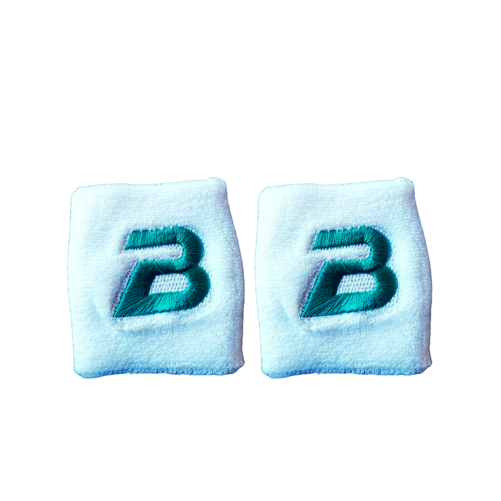 BASELINE Wrist Sweatbands 2 Pack WHITE