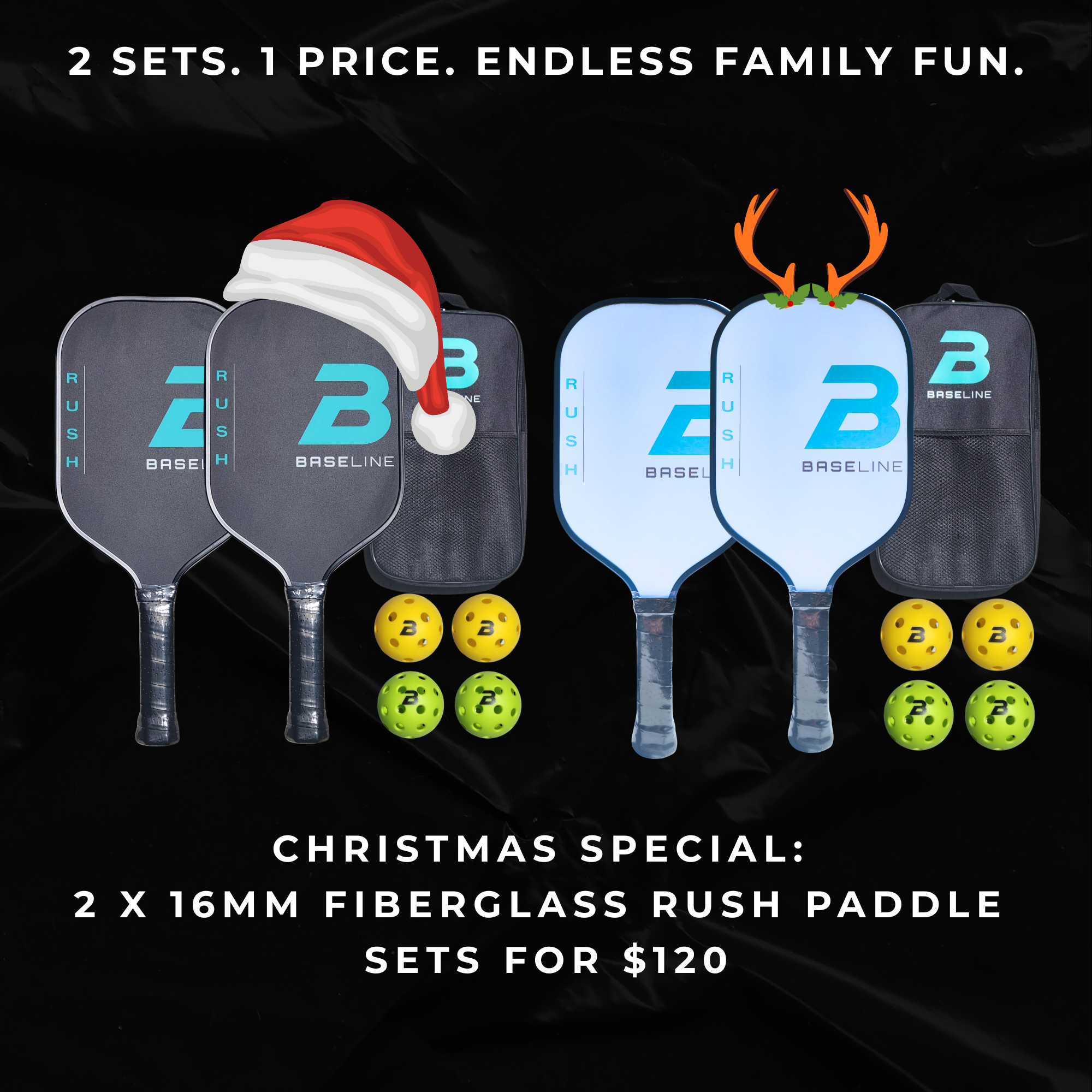 Christmas Special Family Bundle – 2 x Rush 16mm Textured Fiberglass Sets for $120