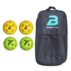 BASELINE Rush Fiberglass Pickleball Set - 2 Paddles, 4 Balls and Paddle Bag BLACK